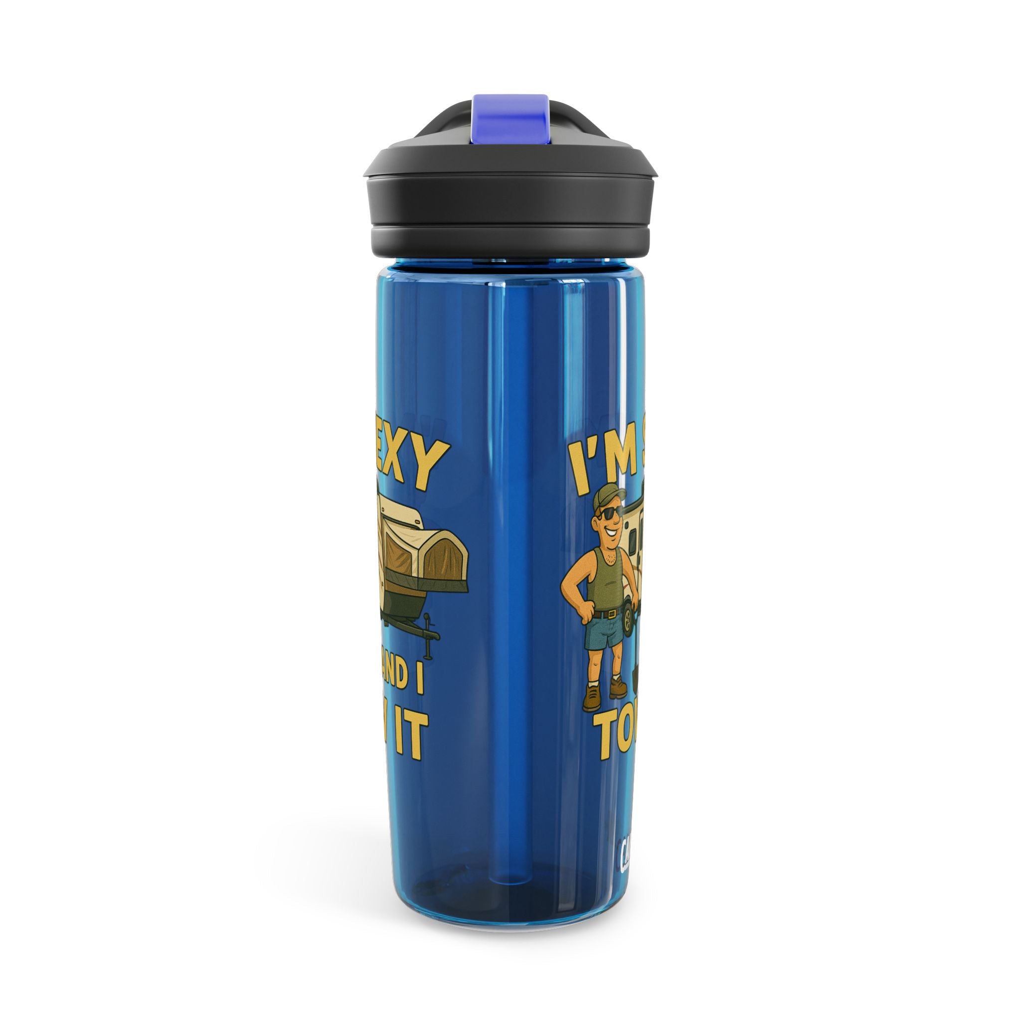 Funny Camper Water Bottle, 20oz/25oz, Outdoor Gear, Camping Gift, Humorous Hydration