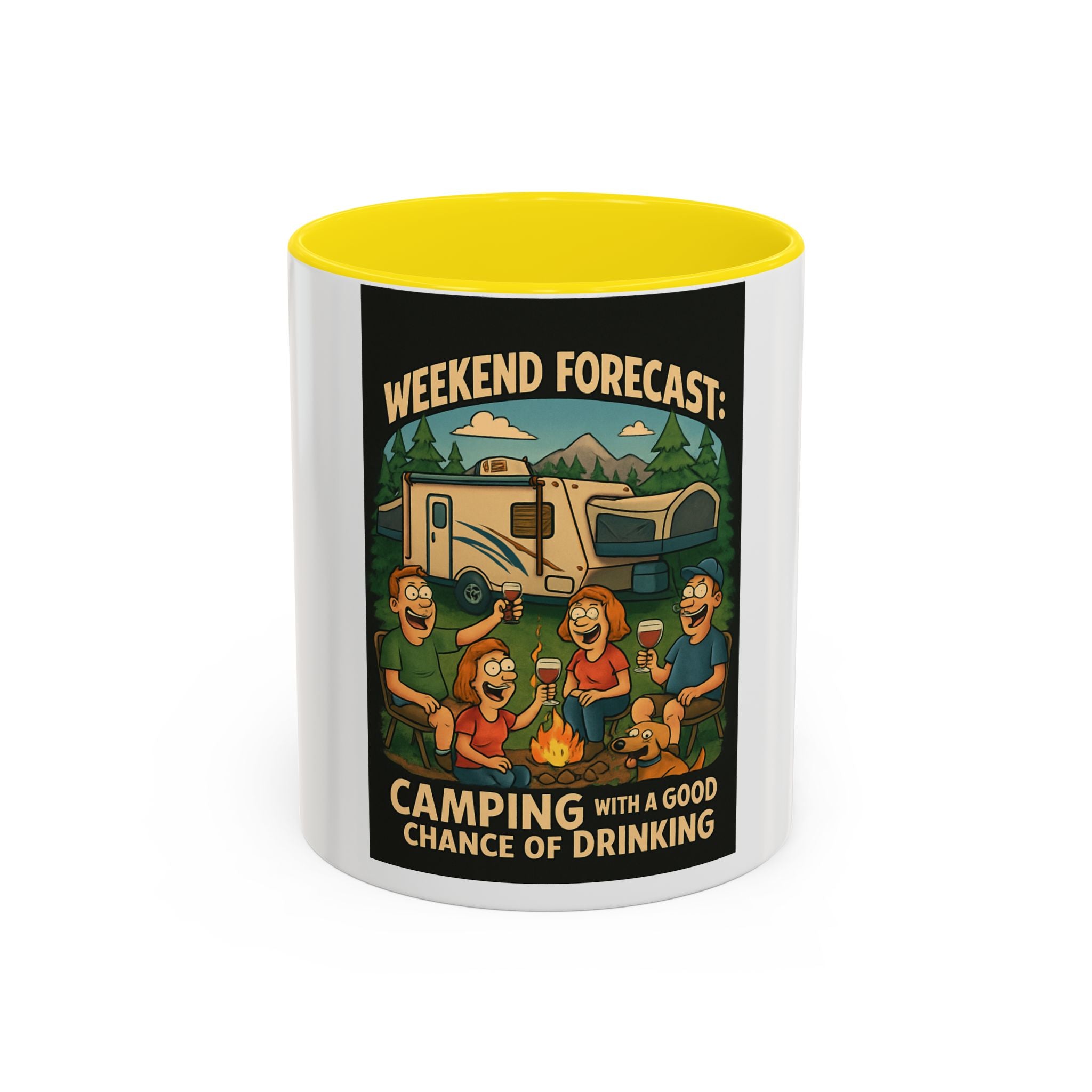 Camping Forecast Coffee Mug | Outdoor Adventure Gift | Funny Camper Mug | Gift for Campers | Camping Enthusiast Decor