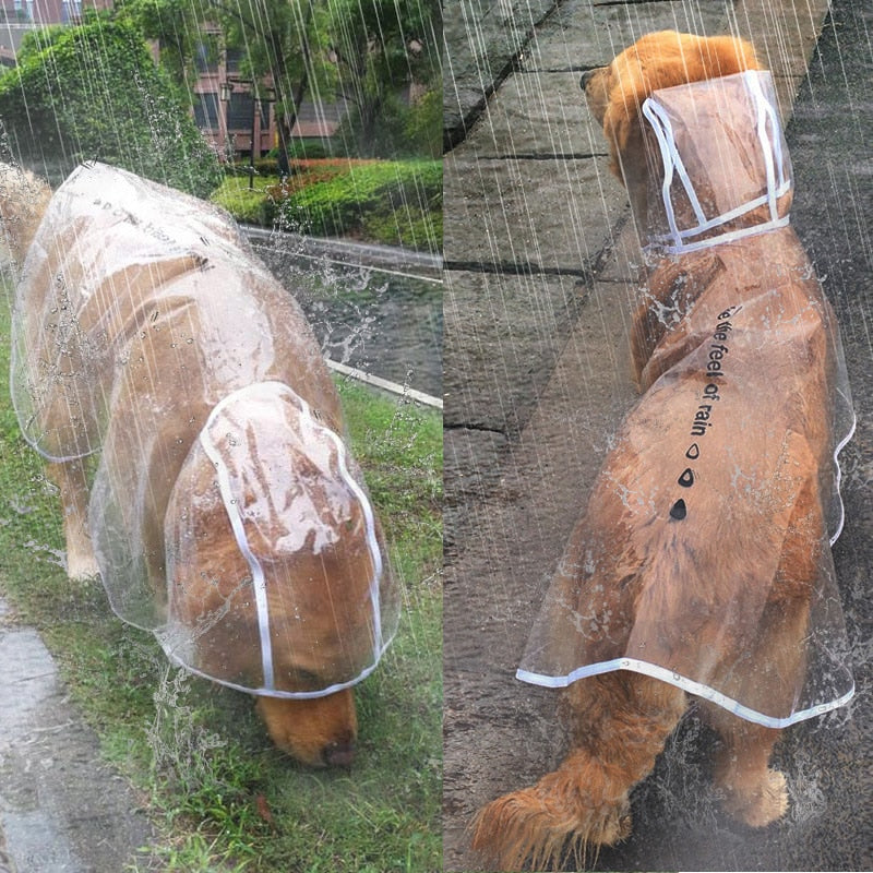 HOOPET Dog Raincoat big Dog Medium-sized Dogs Pet Waterproof Clothing Jacket Clothes Puppy Casual