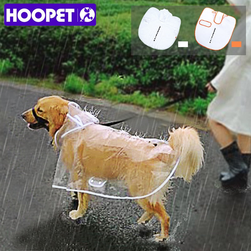 HOOPET Dog Raincoat big Dog Medium-sized Dogs Pet Waterproof Clothing Jacket Clothes Puppy Casual