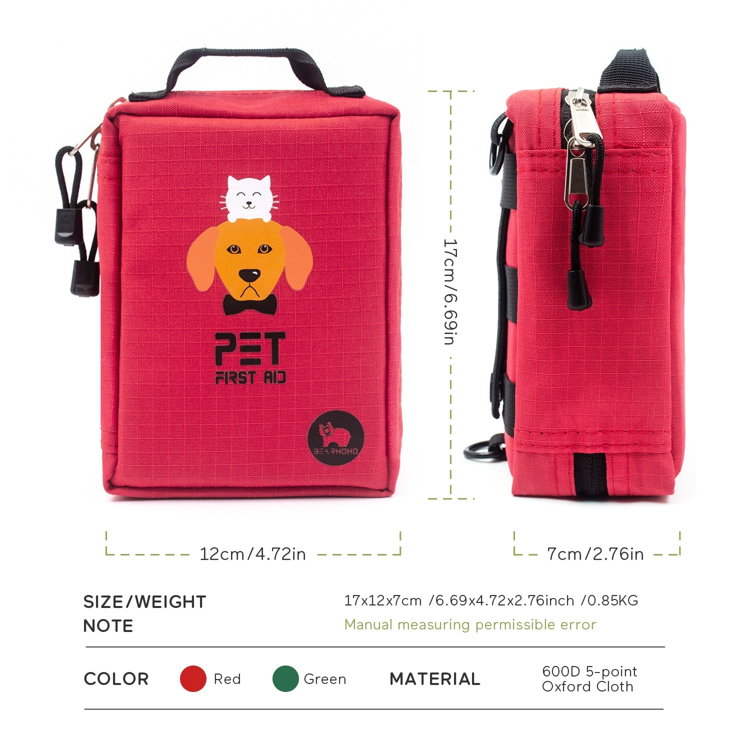 Dog/Cat First Aid Kit, 160pcs w/Lightweight Waterproof Case, Perfect For Camping!
